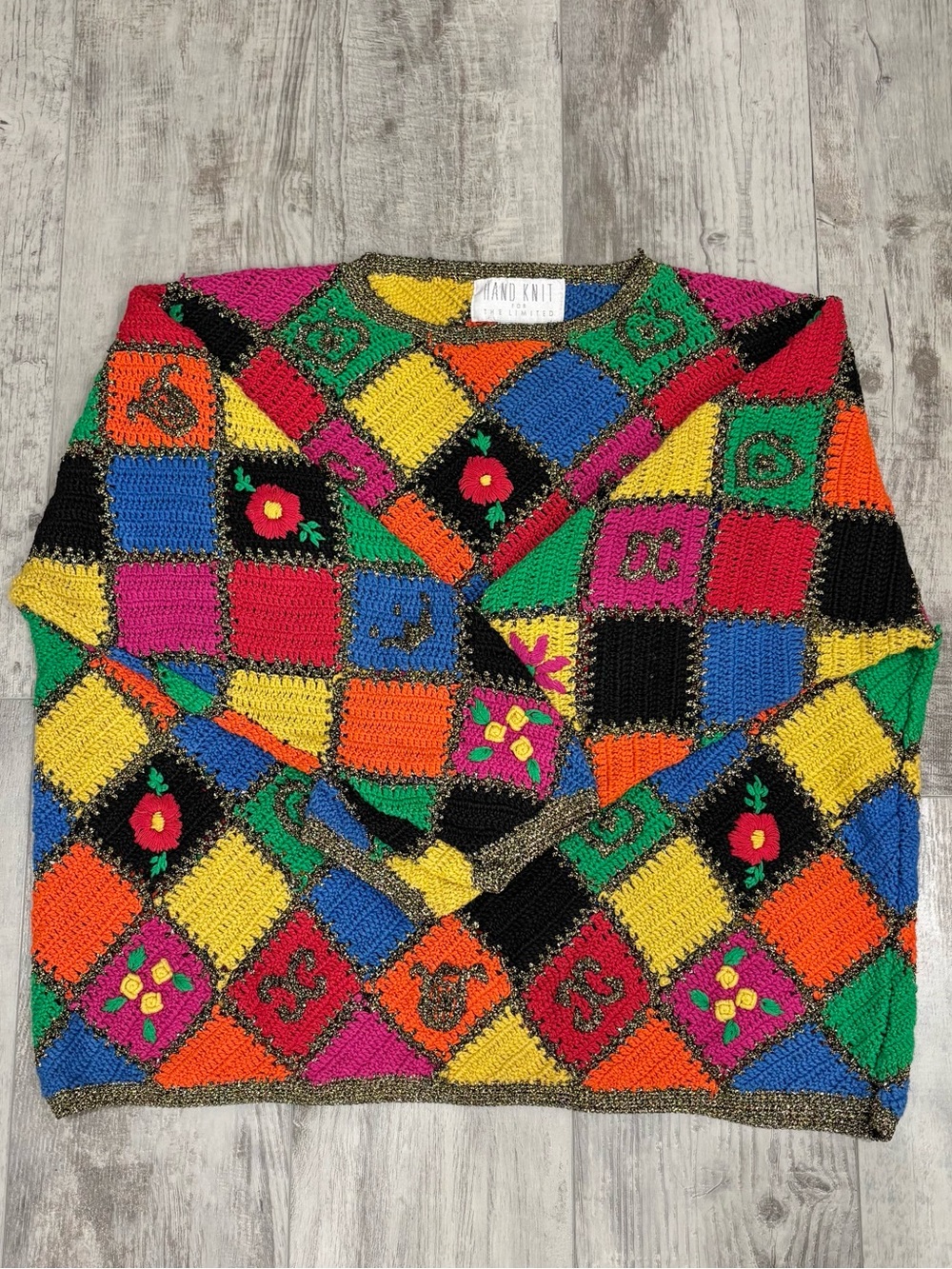 The Limited Vintage Hand Knit Sweater